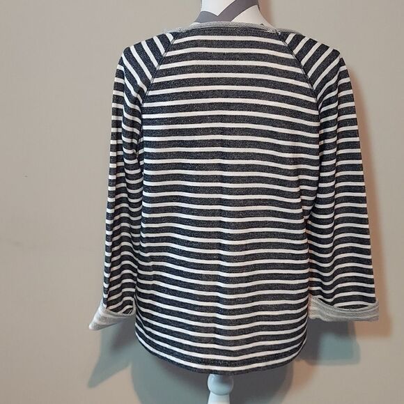 Anne Klein Striped Sweatshirt - Picture 4 of 6